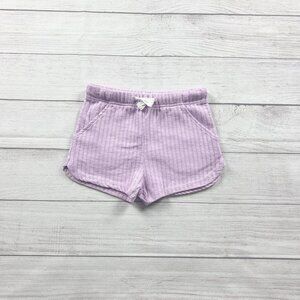 Cotton On Kids Girls Shorts Purple Ribbed Pull On Pocket 5